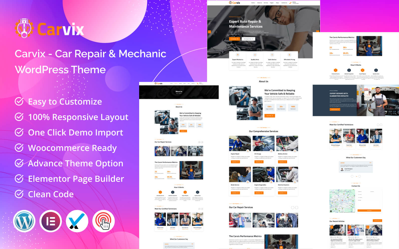 Car Repair And Mechanic WordPress Theme