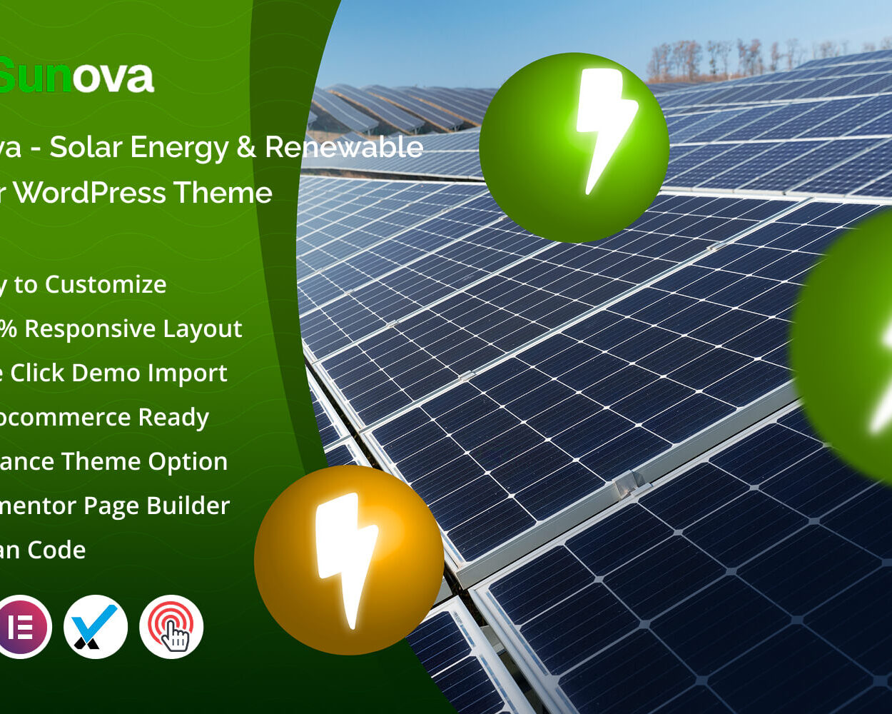 Sunova - Solar Energy & Renewable Power WordPress Theme